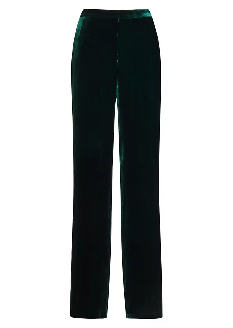 Ralph Lauren: Polo Velvet Silk-Blend Straight-Leg Pants