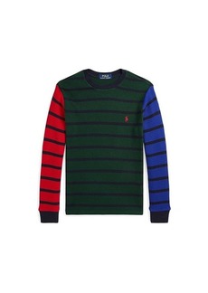 Ralph Lauren: Polo Waffle-Knit Cotton Long Sleeve Tee (Big Kid)