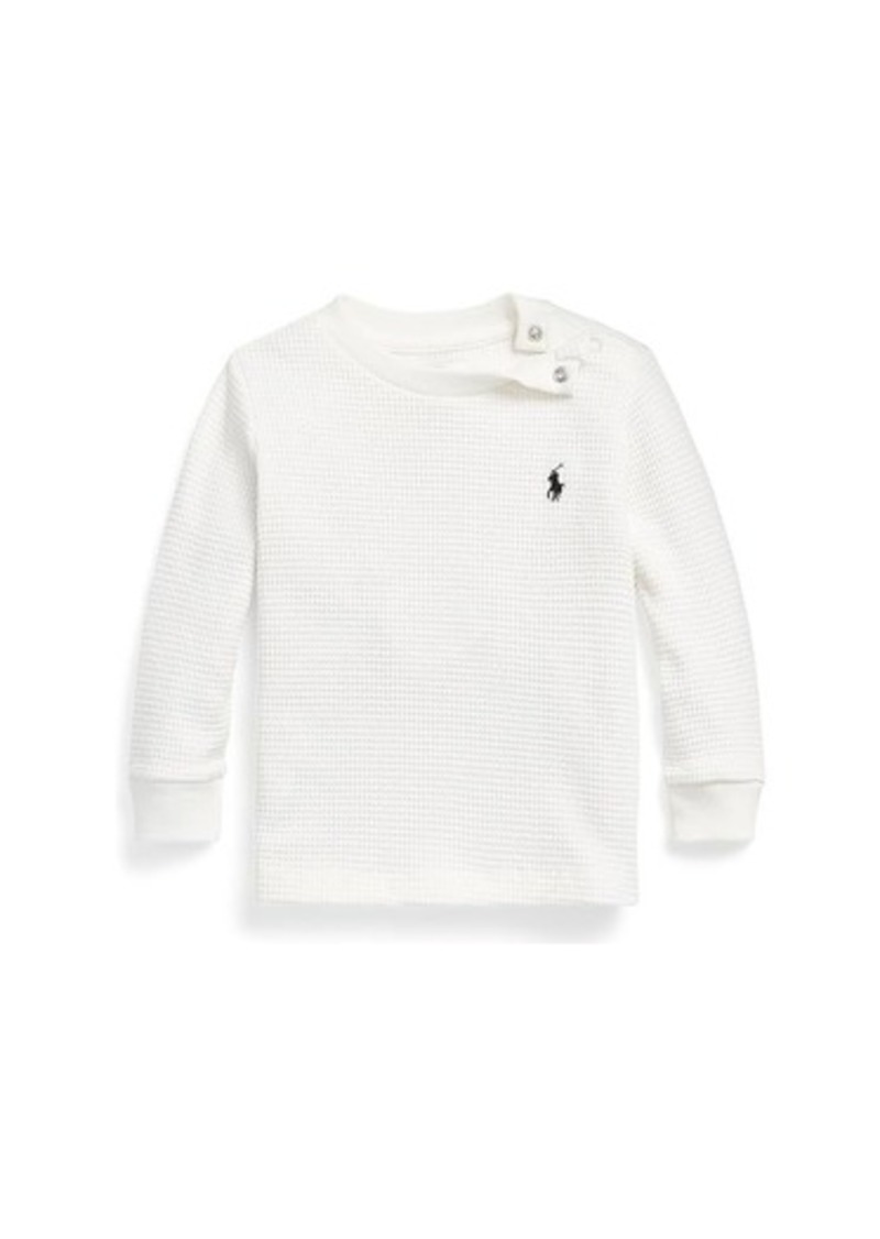 Ralph Lauren: Polo Waffle-Knit Cotton Long-Sleeve Tee (Infant)