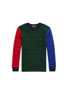 Ralph Lauren: Polo Waffle-Knit Cotton Long Sleeve Tee (Toddler/Little Kid)