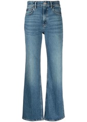 Ralph Lauren: Polo whiskering-effect high-rise flared jeans