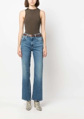 Ralph Lauren: Polo whiskering-effect high-rise flared jeans