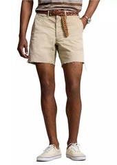 Ralph Lauren Polo Willard Twill Cut-Off Flat-Front Shorts