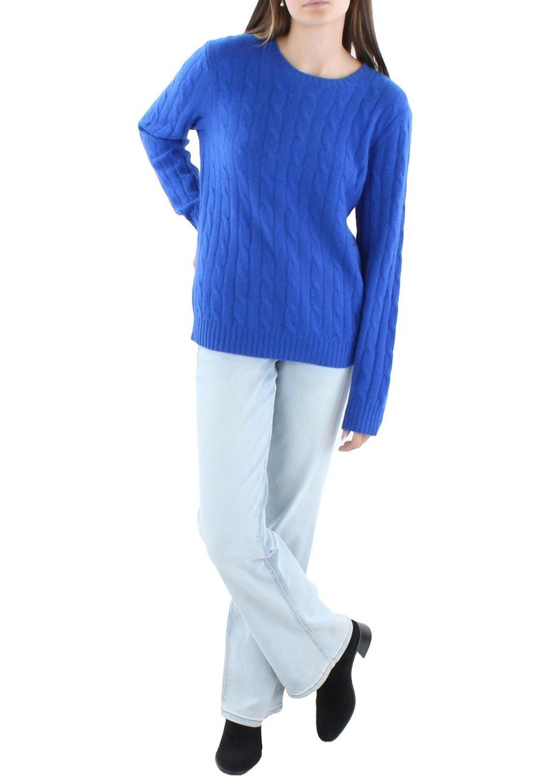 Ralph Lauren: Polo Womens Cashmere Cable Knit Crewneck Sweater