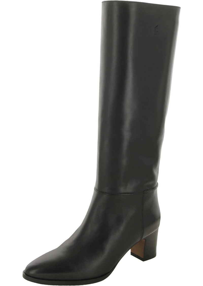 Ralph Lauren: Polo Womens Faux Leather Pull On Knee-High Boots