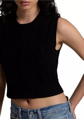 Ralph Lauren: Polo Wool-Blend Cable-Knit Cropped Sweater Vest