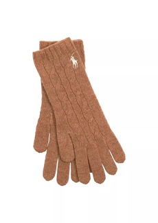 Ralph Lauren: Polo Wool-Blend Cable-Knit Gloves