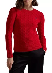 Ralph Lauren: Polo Wool Cable-Knit Crewneck Sweater