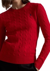 Ralph Lauren: Polo Wool Cable-Knit Crewneck Sweater