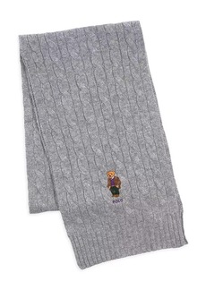 Ralph Lauren Polo Wool Cable-Knit Scarf
