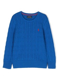 Ralph Lauren Pony-motif cable-knit jumper