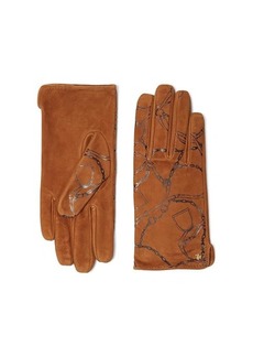 Ralph Lauren Printed Suede Belting Glove