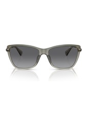 Ralph by Ralph Lauren Women's Polarized Sunglasses, Gradient RA5308U - Shiny Transparent Gray