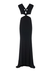 Ralph Lauren - Cutout Jersey Maxi Dress - Black - US 00 - Moda Operandi