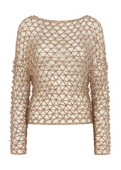 Ralph Lauren - Metallic Crocheted Top - Gold - M - Moda Operandi