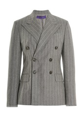 Ralph Lauren - Safford Double-Breasted Wool Blazer - Grey - US 2 - Moda Operandi