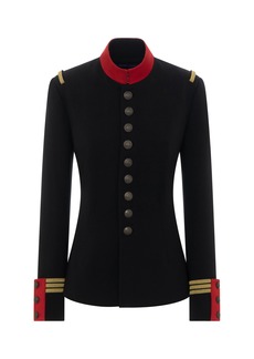 Ralph Lauren - Wilmington Wool Military Jacket - Black - US 2 - Moda Operandi