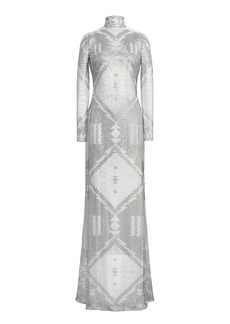 Ralph Lauren - Women's Embellished Janison Evening Dress - White - Moda Operandi