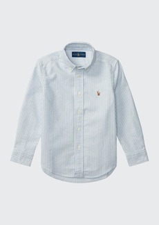 Ralph Lauren Childrenswear Boy's Cotton Oxford Stripe Sport Shirt  Size 2-7
