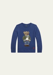 Ralph Lauren Childrenswear Boy's Cotton Polo Bear Sweater  Size 2-7