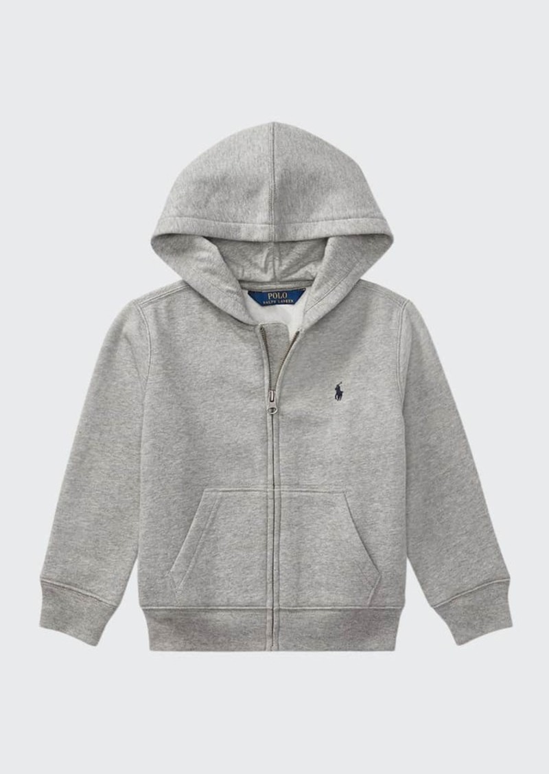 Ralph Lauren Childrenswear Boy's Cotton-Blend-Fleece Hoodie  Size 2-4