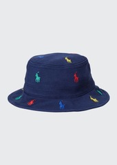 Ralph Lauren Childrenswear Boy's Multicolor Pony Embroidered Bucket Hat