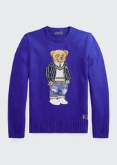Ralph Lauren Childrenswear Boy's Polo Bear Cotton Sweater  Size 5-7