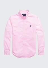 Ralph Lauren Childrenswear Boy's Poplin Woven Gingham Button-Down Shirt  Size S-L