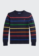 Ralph Lauren Childrenswear Boy's Striped Cotton Crewneck Sweater  Size S-L
