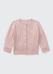 Ralph Lauren Childrenswear Cable Knit Cotton Cardigan  Size 3-12 Months