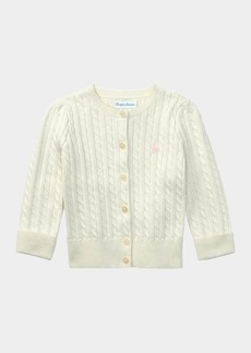 Ralph Lauren Childrenswear Cable Knit Cotton Cardigan  Size 3M-12M
