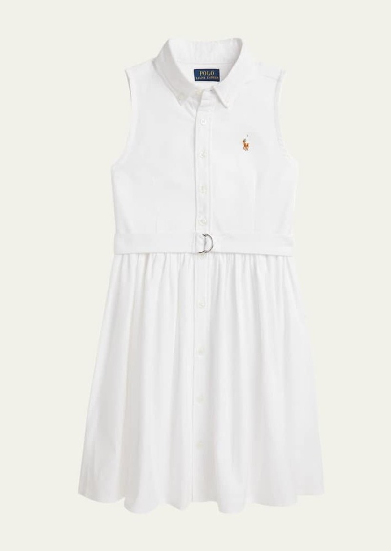 Ralph Lauren Childrenswear Girl's Classic Oxford Belted Dress W/ Bloomers  Size 3M-24M