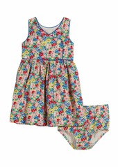 Ralph Lauren Childrenswear Girl's Floral-Print Poplin Dress w/ Bloomers  Size 6-24M