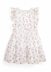 Ralph Lauren Childrenswear Girl's Floral-Print Ruffle Tiered Dress  Size 5-6X