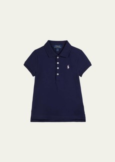 Ralph Lauren Childrenswear Girl's Logo Embroidered Short-Sleeve Polo Shirt  Size 2-6X