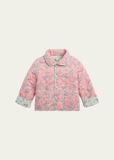 Ralph Lauren Childrenswear Girl's Reversible Quilted Cotton Linen Jacket  Size 2-6X