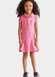 Ralph Lauren Childrenswear Girl's Stretch Cotton Mesh Polo Dress  Size 2-4