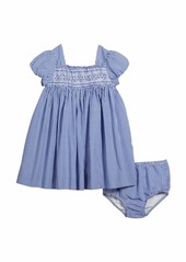 Ralph Lauren Childrenswear Girl's Smocked Gingham Dress w/ Bloomers  Size 9-24M