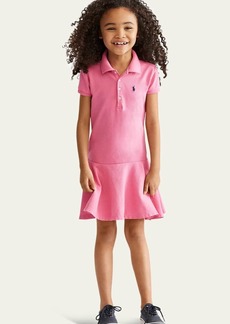 Ralph Lauren Childrenswear Girl's Stretch Cotton Mesh Polo Dress  Size 2-6X