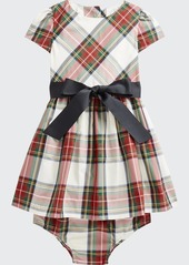 Ralph Lauren Childrenswear Girl’s Yarn-Dyed Plaid Taffeta Day Dress  Size 12-24M