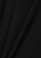 RALPH LAUREN COLLECTION - Chiffon-paneled stretch-knit midi dress - Black - XXL
