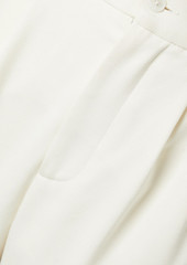 RALPH LAUREN COLLECTION - Pleated cotton and wool-blend twill tapered pants - White - US 6