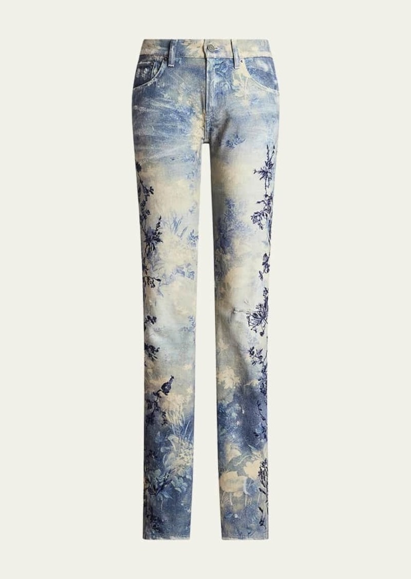 Ralph Lauren Collection Embellished 750 Straight Ankle Jeans