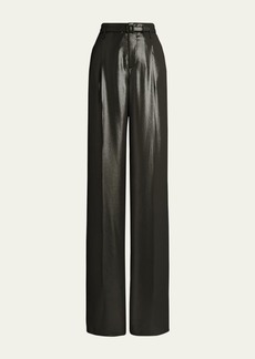 Ralph Lauren Collection Acklie Liquid Foil Wide Leg Pants