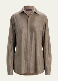 Ralph Lauren Collection Adrien Relaxed Fit Embellished Shirt