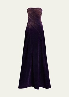 Ralph Lauren Collection Breyson Strapless Denim Gown