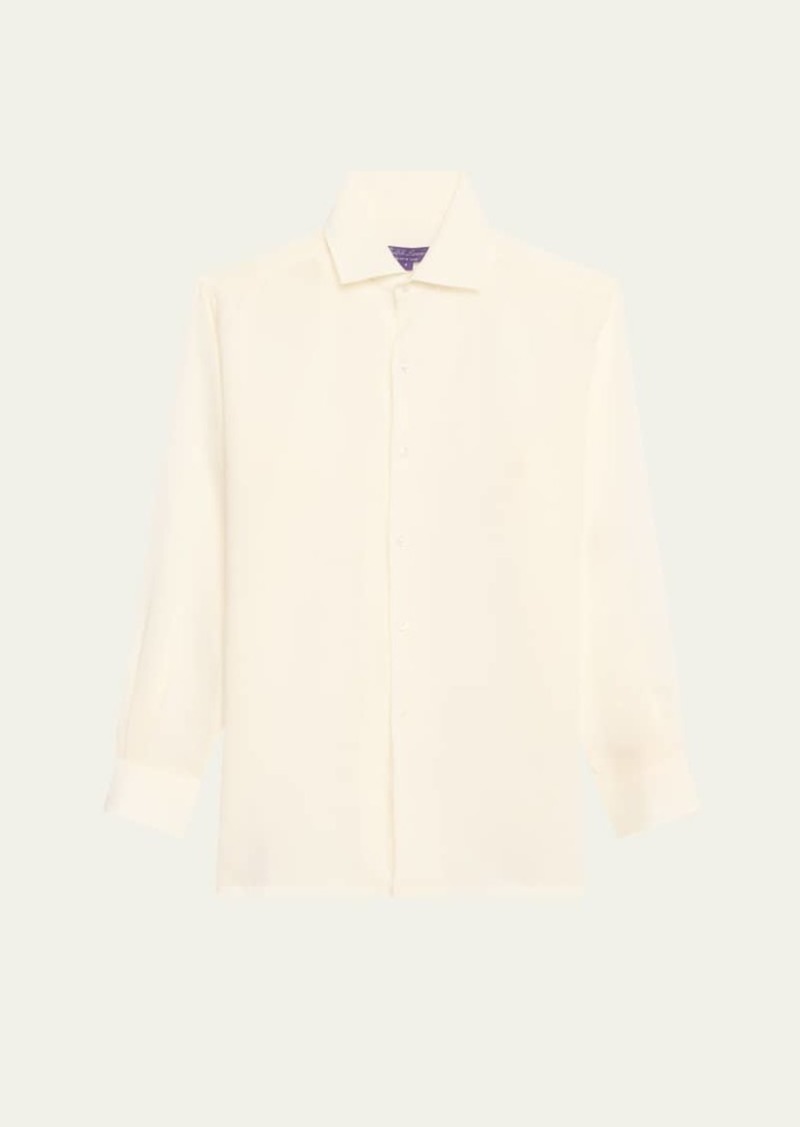 Ralph Lauren Collection Capri Button Down Linen Voile Shirt