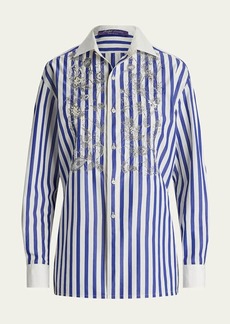 Ralph Lauren Collection Capri Relaxed Fit Embellished Shirt