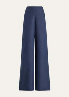 Ralph Lauren Collection Daria Linen Wide-Leg Pants