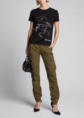 Ralph Lauren Collection Embellished Graphic Cotton T-Shirt